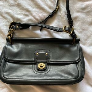 Black Leather Coach Crossbody